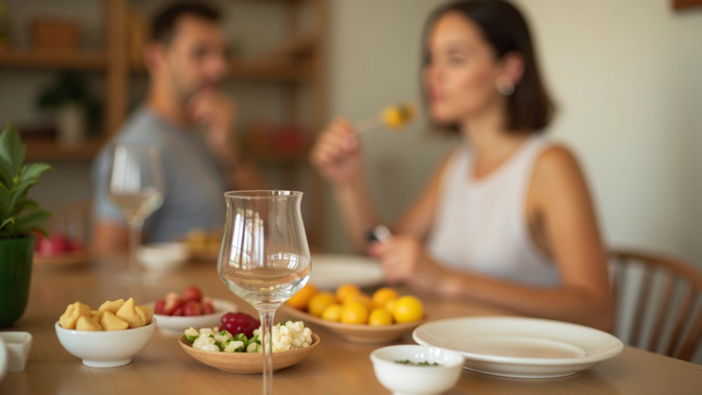 Pessoa a praticar alimentação consciente durante uma refeição equilibrada
