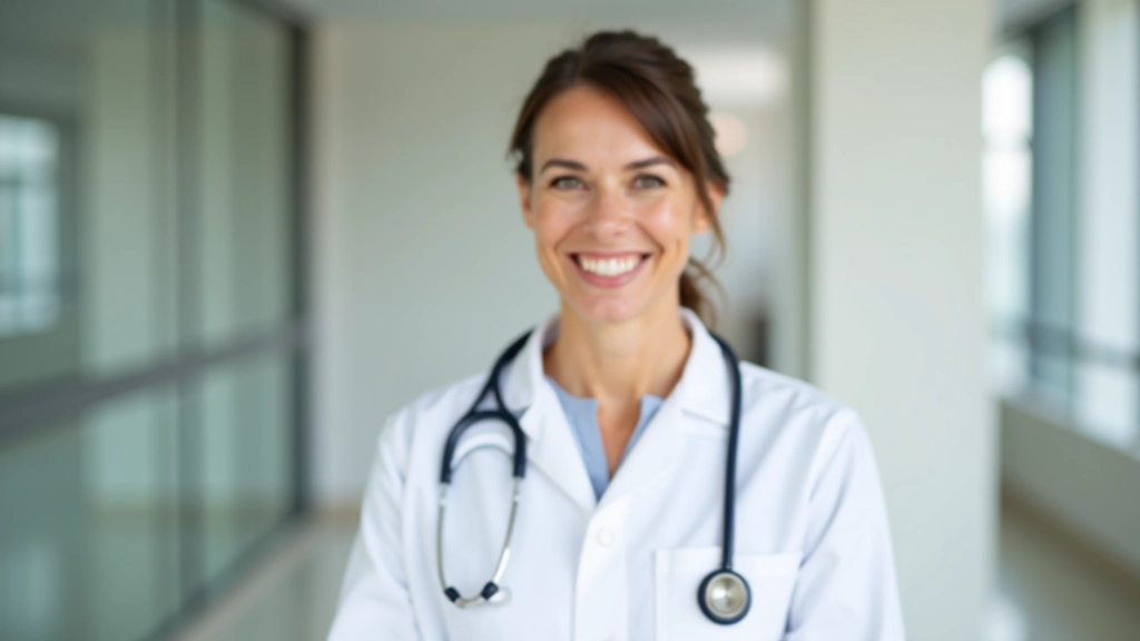 Nutricionista especializada em comportamento alimentar, retrato profissional, sorriso caloroso, consultório moderno, luz natural